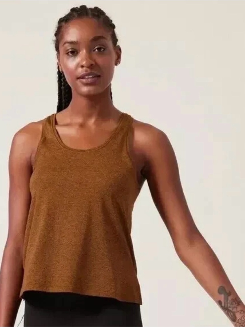 Athleta Brown Racerback Tank Top